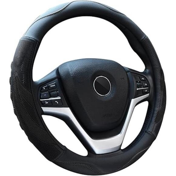 Breathable Auto Car Steering Wheel Cover for Men and Women Microfiber Leather - Picture 7 of 7